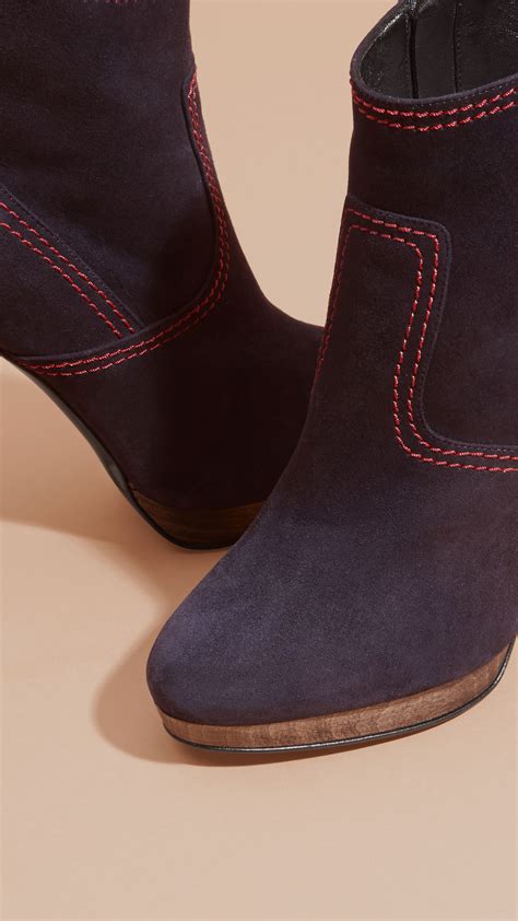 burberry navy suede boots|Women’s Designer Boots .